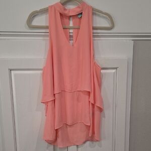 Karlie Coral Sleeveless Top